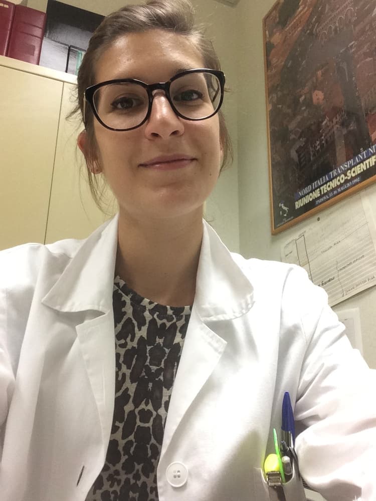 Maura Bellio in the lab